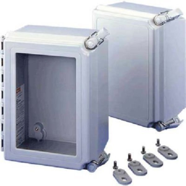 Pentair Equipment Protection Hoffman Solid Cover/QR, 10.00x8.00x6.00in, Type 4X Encl, Fiberglass A1086CHQRFG